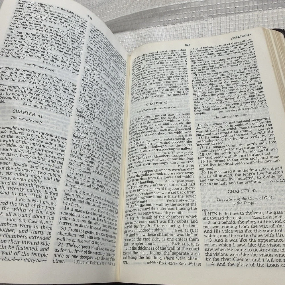 Nelson Open Bible 1985 KJV Expanded Edition Genuine Leather Soft Cover‎ Red